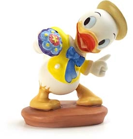 WDCC Disney Classics Mr Duck Steps Out Louie Tag Along Trouble Porcelain Figurine