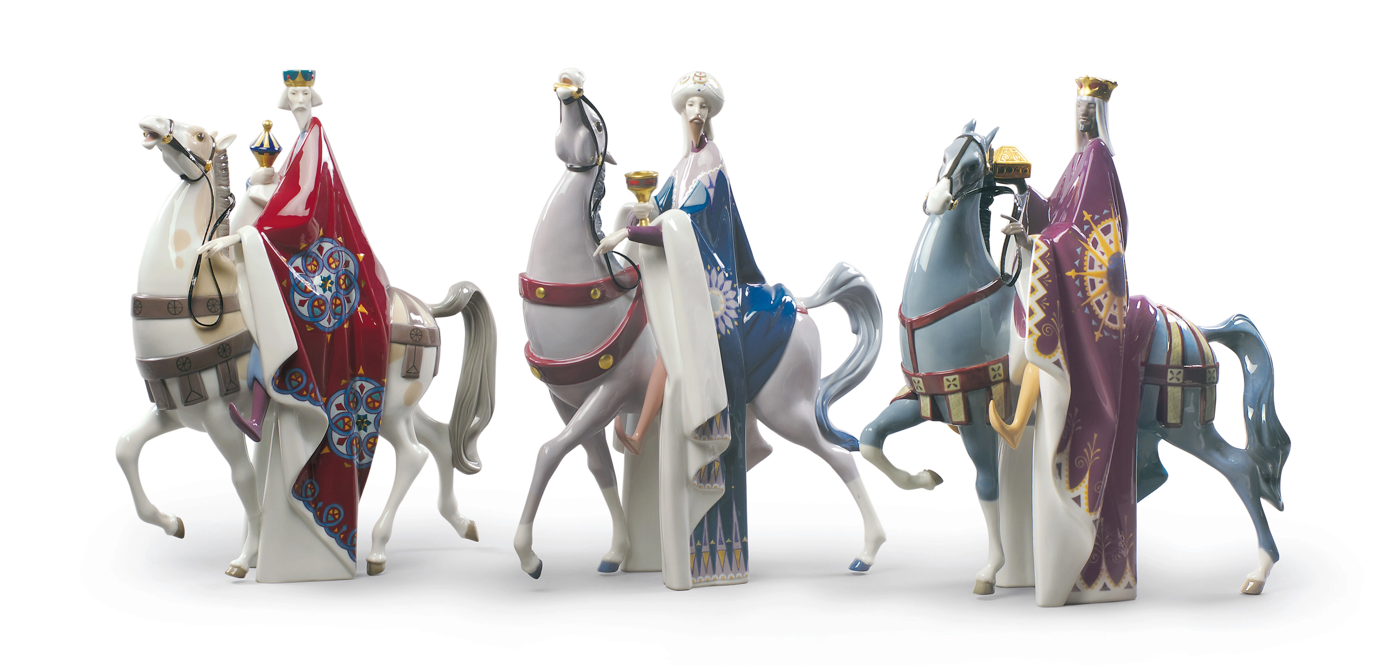 リヤドロ Porcelain Children's Nativation 3 Wisemen Kings Reyes Magos- LLADRO -  アンティーク、コレクション