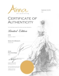 Anna Razumovskaya Certificate