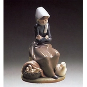 LLADRO DAISA buy 1978 GIRL HOLDS DUCK PULLING PIGTAIL