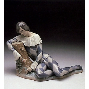 Lladro Harlequin Reclining 1982-88 Porcelain Figurine